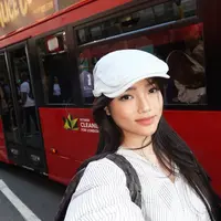 OOTD Fuji An saat Liburan ke London. [@fuji_an]