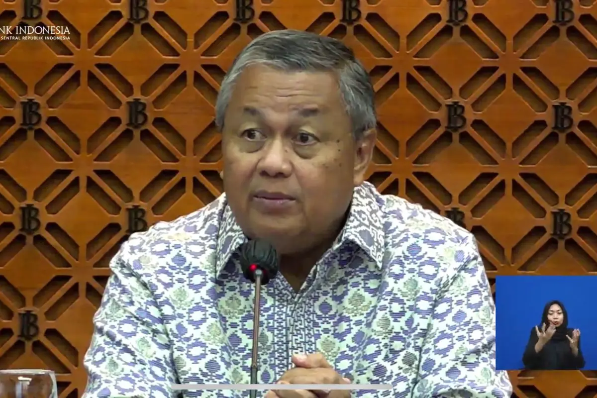 Gubernur Bank Indonesia Perry Warjiyo saat RDG Februari 2024, Rabu (21/4/2024). (Foto: Liputan6.com/Tira Santia)