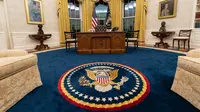 Dekorasi Baru Ruang Oval Kantor Presiden AS Joe Biden. (AP Photo)