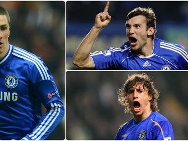 Sejumlah pemain bintang pernah menjejakan kariernya bersama Chelsea di Premier League. Namun tidak sedikit pemain bintang justru malah gagal bersinar setelah bergabung dengan skuat The Blues. Berikut pemain yang gagal bersinar saat berseragam Chelsea. (kolase foto AFP)