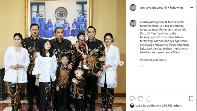 Ani Yudhoyono (Foto: Instagram/@annisayudhoyono)
