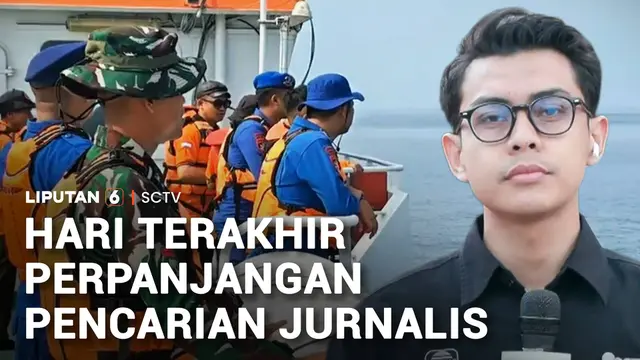 Update Hari Terakhir Perpanjangan Pencarian Jurnalis Hilang di Selat Sunda