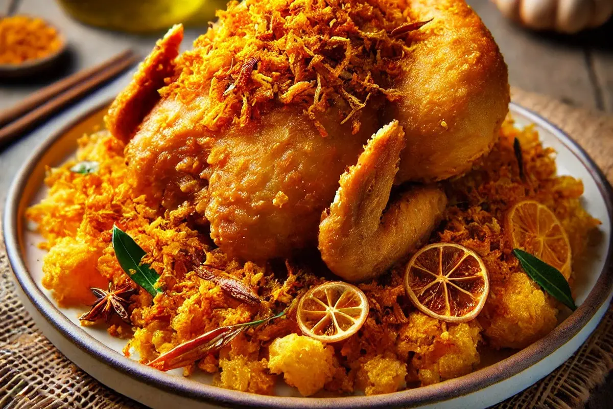 3. Ayam Goreng Serundeng Kunyit