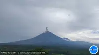 Gunung Semeru kembali erupsi pada Jumat sore (2/2/2024), pukul 15.21 WIB, dengan kolom letusan mencapai 1,3 kilometer di atas puncak. (Liputan6.com/ Dok PVMBG)