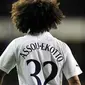 Tottenham Hotspur's French defender Benoit Assou-Ekotto during their FA Cup quarter final replay football match against Bolton Wanderers at White Hart Lane in London, on March 27, 2012. AFP PHOTO / GLYN KIRK