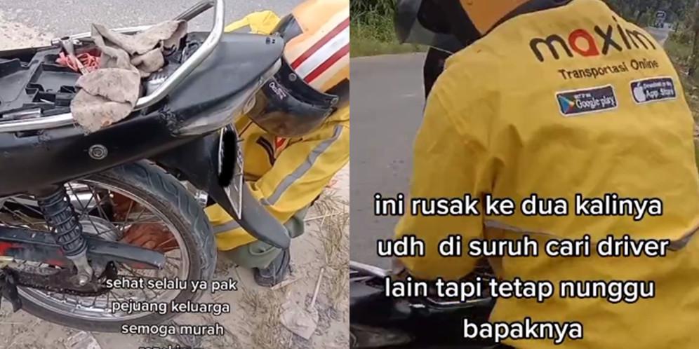 Motor driver ojol rusak (TikTok/@salbiahimparfum1)