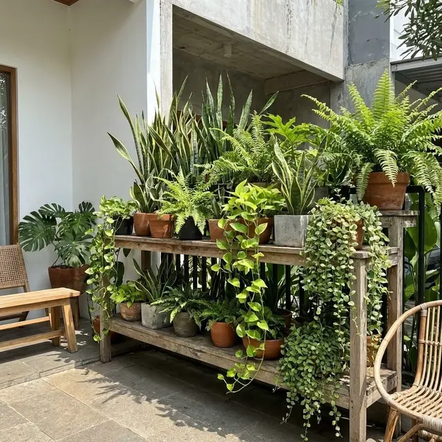 Model Teras Rumah yang Sejuk Hanya dengan Tanaman Murah