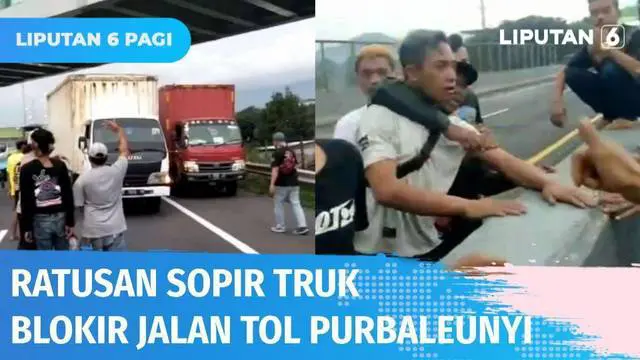 VIDEO: Tolak Aturan ODOL, Ratusan Sopir Truk Blokir Tol Purbaleunyi-Padalarang Macet 7 Km
