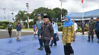 Wapres Ma'ruf Amin dan Ibu Wury Ma'ruf Amin bertolak ke Bangka Belitung, Rabu (26/2/2020). Wapres akan membuka Kongres Umat Islam Indonesia VII Tahun 2020. (Ist)