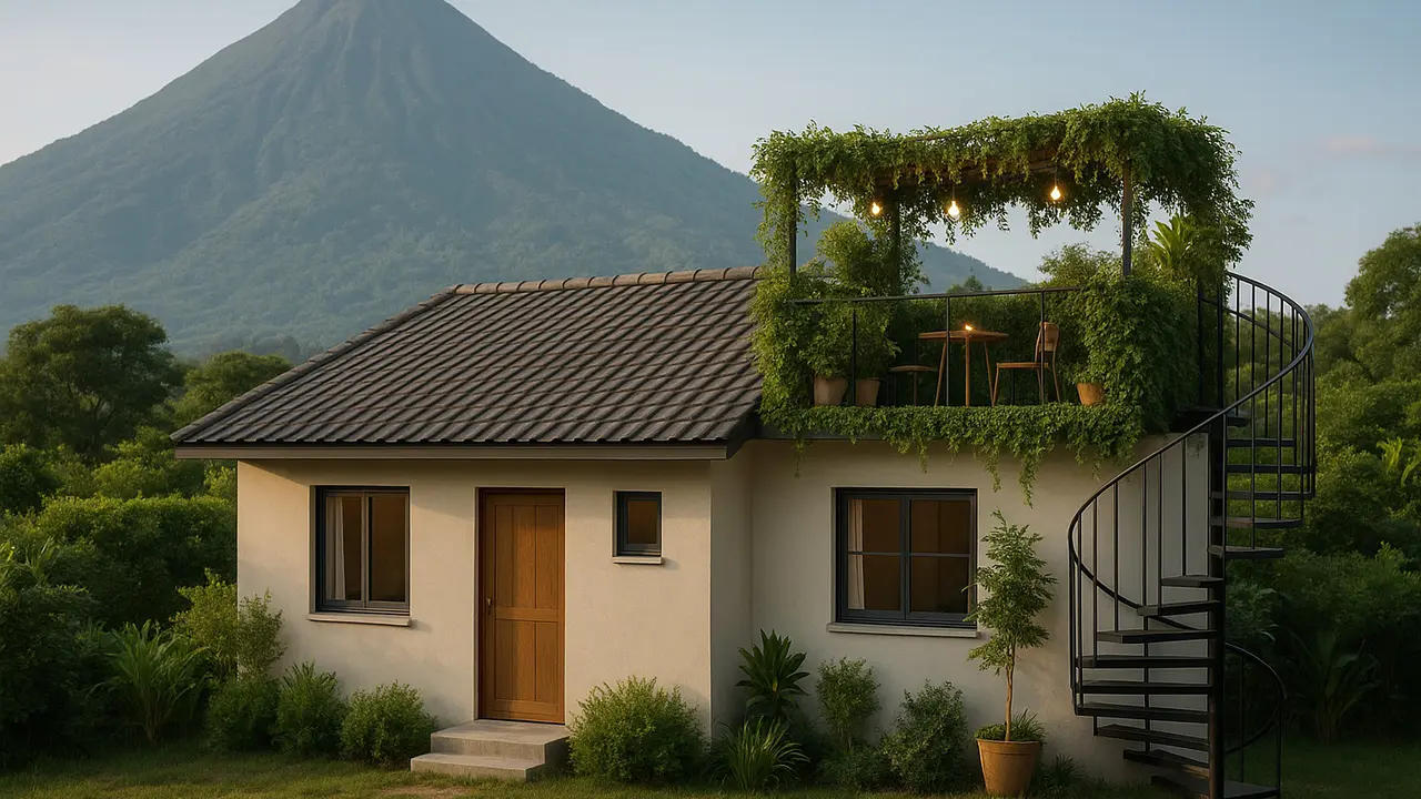Model Rumah Sederhana 1 Lantai di Belakang Gunung