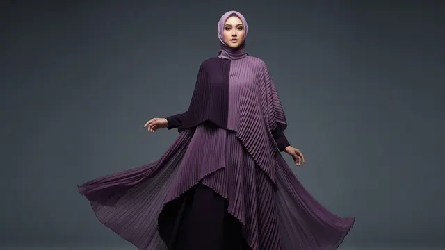 Gamis Plisket Layered