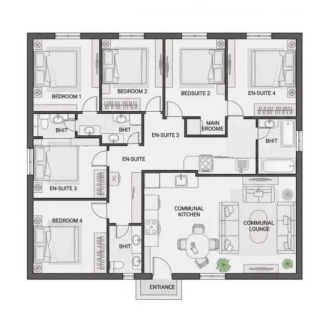 Denah Bisnis Kos-kosan Premium