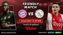 Duel antar klub raksasa di Friendly Match 2021 antara Bayern Munchen vs Ajax Amsterdam akan berlangsung hari ini, Sabtu (24/7/2021) WIB di Allianz Arena, Jerman. (Sumber: Dok. vidio.com)