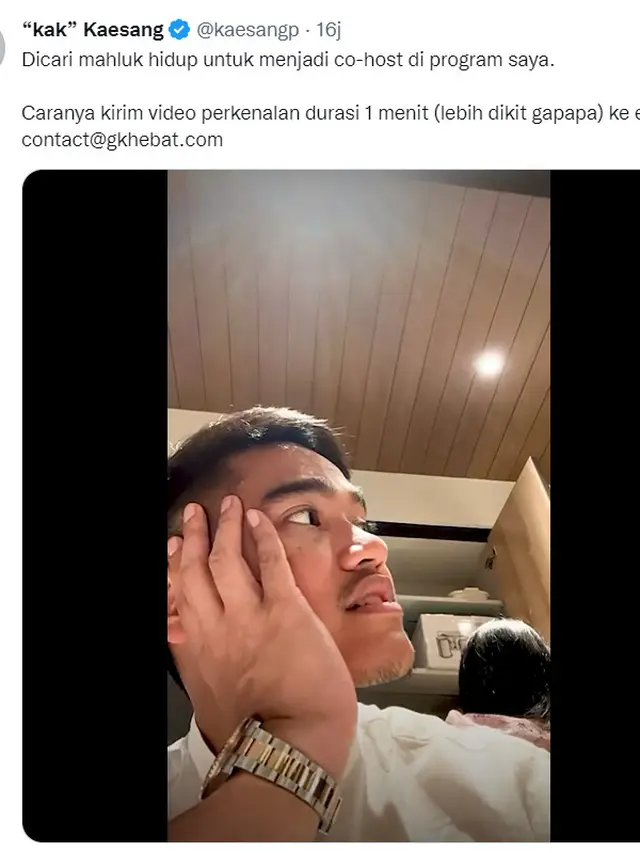 6 Cuitan Kaesang Pangarep Usai 'Menghilang' dari Twitter, Netizen Kangen Meme