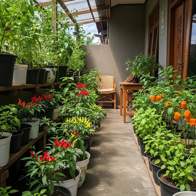 9 Ide Kebun Sayur dalam Pot di Teras Rumah untuk Cabai, Solusi Praktis Panen Segar