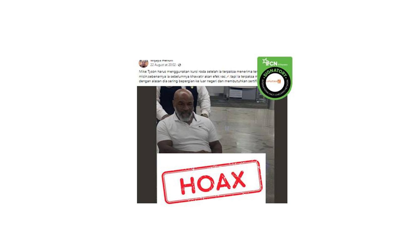 Cek Fakta Mike Tyson memakai kursi roda akibat divaksin covid-19