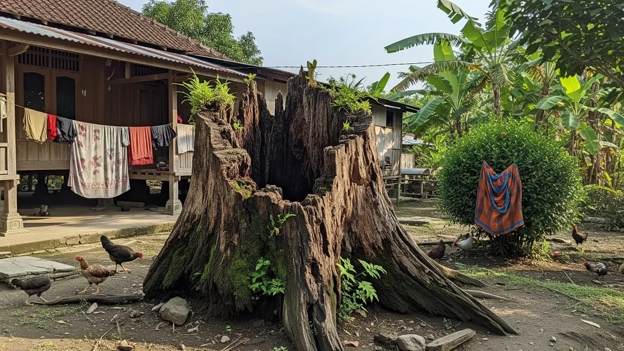 4 Cara DIY Menghilangkan Tunggul Pohon Tua di Halaman Rumah, Aman dan Efektif
