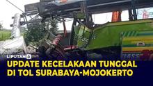 Polisi Periksa Sopir Bus Utama Kecelakaan Tunggal di Tol Surabaya-Mojokerto