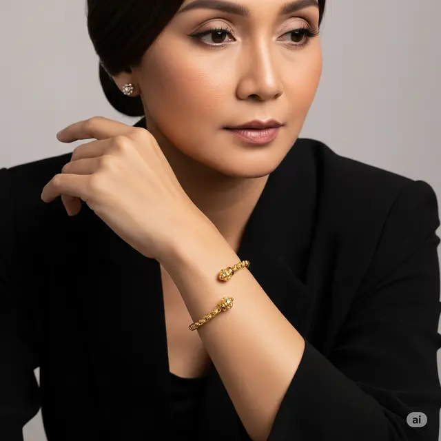 11 Model Gelang Ibu-Ibu Terpopuler 2025: Emas, Batu Permata, hingga Motif Batik!