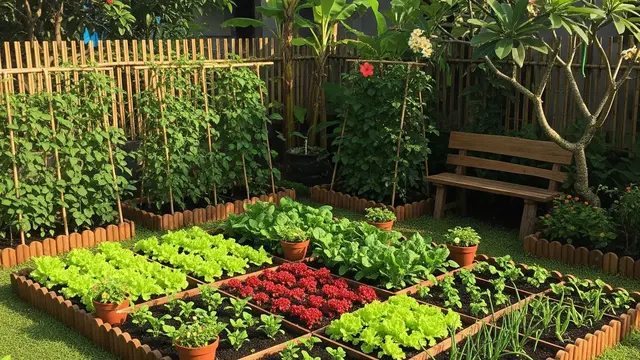 Halaman Belakang Rumah Kecil Tapi Cantik untuk Menanam Sayuran Segar