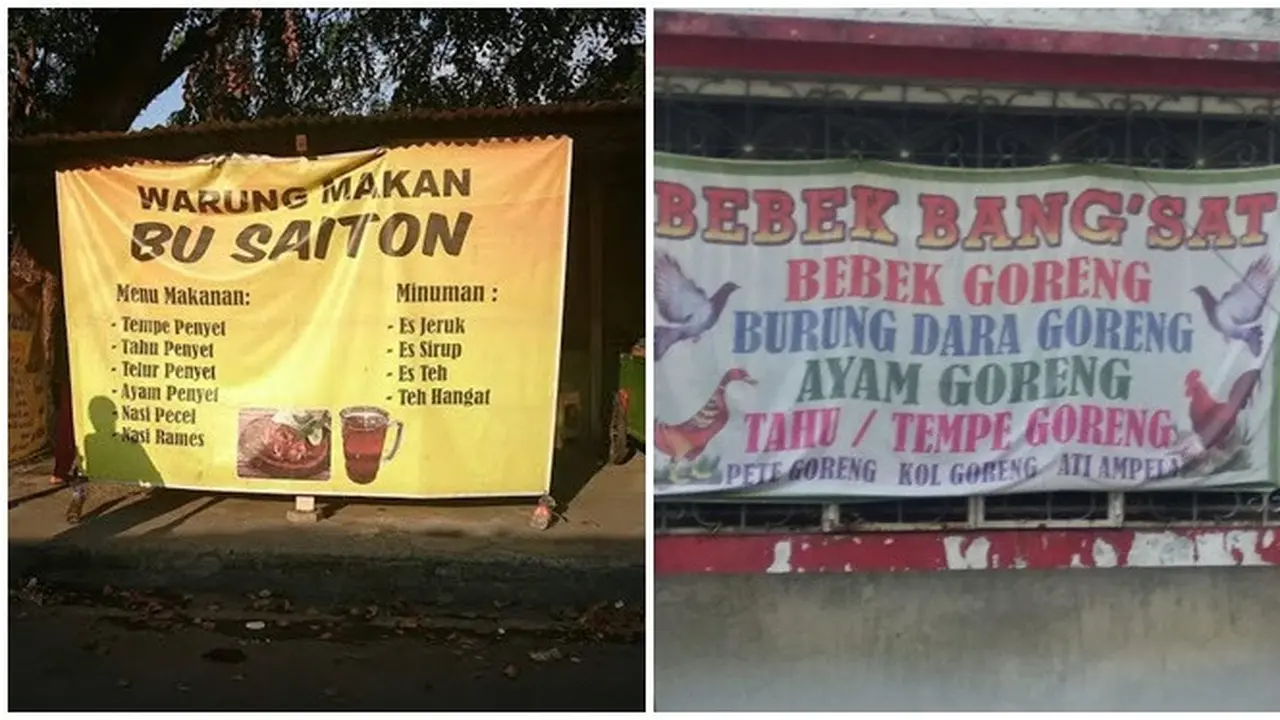 6 Nama Warung Pakai Panggilan Pemilik Ini Bikin Pelanggan Mikir Dua Kali