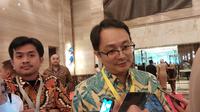 Wakil Menteri Perdagangan Jerry Sambuaga ditemui usai Pelantikan Pengurus Pusat Himpunan Pengusaha Muda Indonesia (Hipmi) di Grand Ballroom Kempinski, Jakarta, Senin (20/2/2023)