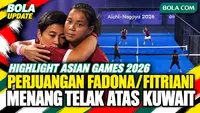 Highlight Asian Games 2026: Padel Ganda Putri, Fadona Kusumawati/Fitriani Sabatini Menang Telak 6-1, 6-0
