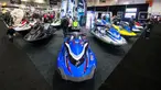Suasana Pameran Perahu Internasional Toronto 2020 di Toronto, Kanada, Jumat (17/1/2020). Lebih dari 1.200 unit perahu dipamerkan dalam acara tersebut. (Xinhua/Zou Zheng)