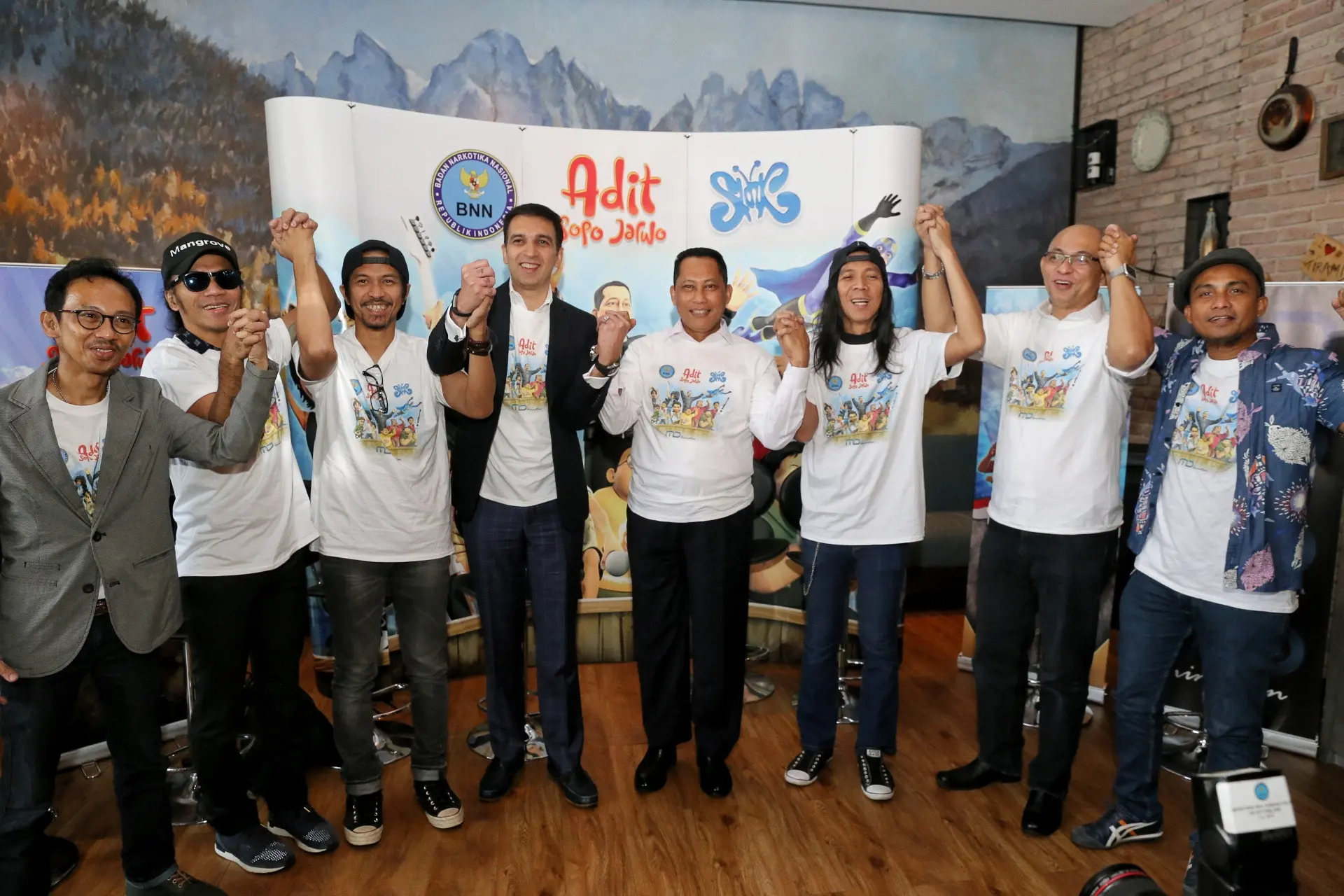 Preskon Adit Sopo Jarwo featuring Slank (Adrian Putra/bintang.com)