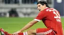 Reaksi kekecewaan striker Bayern Munich, Mario Gomez seusai laga menjamu Bayer Leverkusen dalam lanjutan Bundesliga di Allianz Arena, 22 November 2009. Partai berakhir draw 1-1. AFP PHOTO DDP/OLIVER LANG