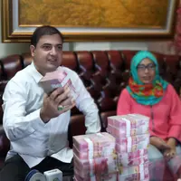 Sam Aliano, pengusaha yang ingin mencalonkan diri sebagai Presiden Republik Indonesia ternyata tertarik sama Veronica Tan. (Foto: Liputan6.com/Rizky Aditya Saputra)