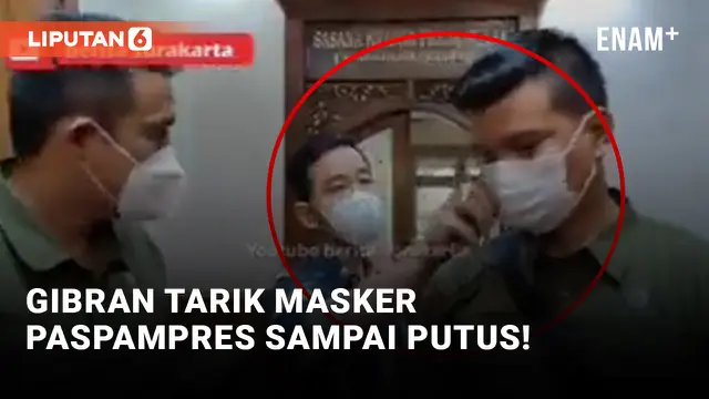 Gibran Rakabuming Tarik Masker Paspampres Sampai Putus