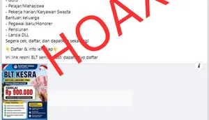 Cek Fakta: Hoaks Link Pendaftaran BLT Kesra 2026 Tahap Lima Rp 900 Ribu