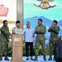 Canda Prabowo soal Polisi Tak Mau di Bawah Kemhan