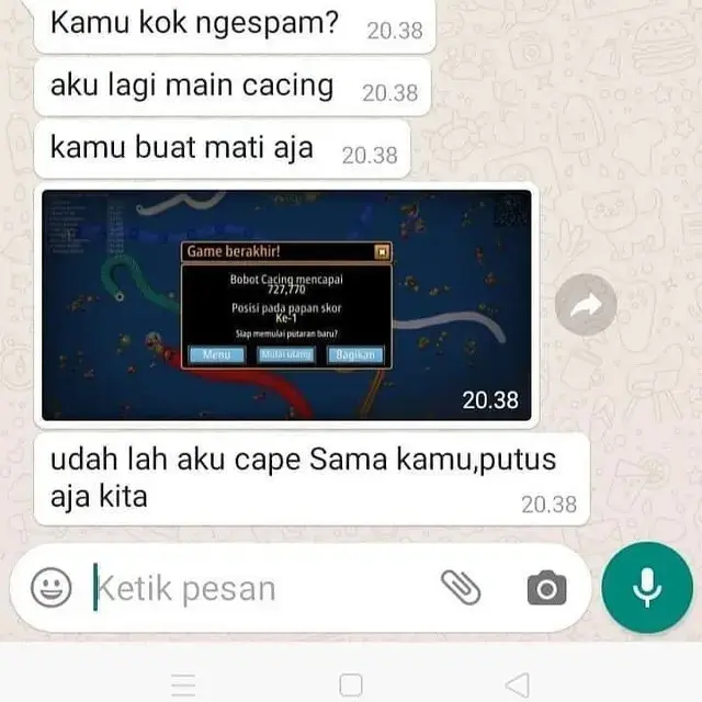 6 Chat Pacar Minta Putus Ini Alasannya Unik, Bikin Geregetan