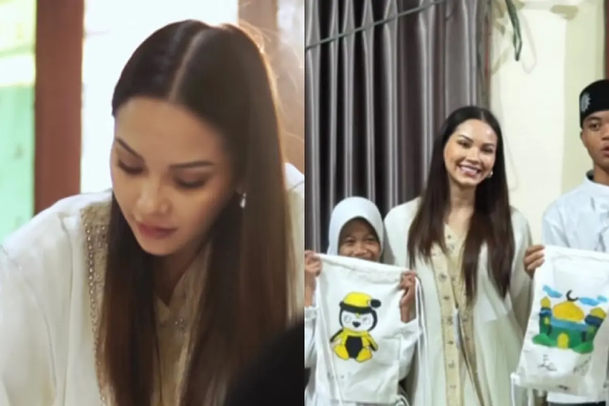 Alyssa Daguise Dibalut Kaftan Putih Saat Rayakan Ulang Tahun ke-26 Bersama Anak-anak di Panti Asuhan