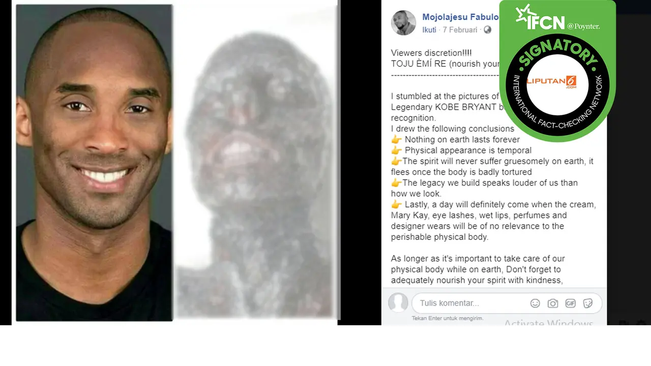Hoaks jenazah Kobe Bryant