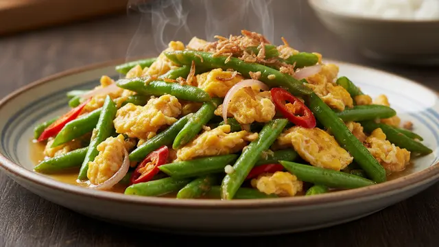 Resep Tumis Buncis Telur. AI
