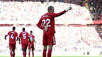 Liverpool berhasil memetik poin penuh setelah pesta gol ke gawang West Ham dalam laga lanjutan Liga Inggris 2025/2026 di Anfield, Sabtu (28/02/2026) waktu setempat. (AFP/Paul Ellis)