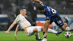 Taremi yang bergabung ke Inter dengan status bebas transfer pada bulan Juli setelah meninggalkan Porto, menunjukkan kelasnya dengan performa gemilang yang membantu Nerazzurri meraih kemenangan. (AFP/Gabriel Bouys)