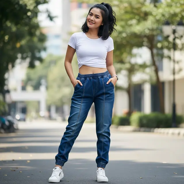Model Celana 7/9 Wanita Terbaru (Image by Gemini AI)