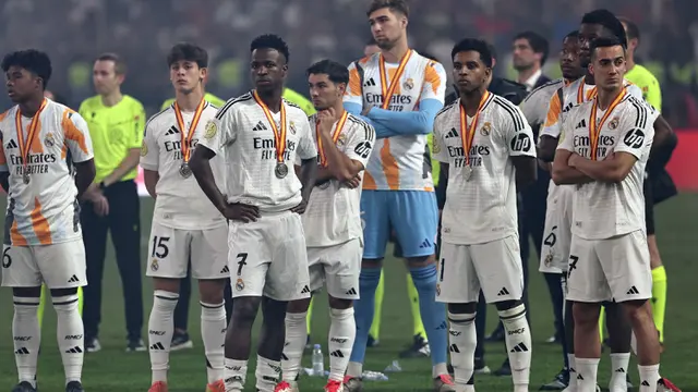 Kalah Telak dari Barcelona di Piala Super Spanyol 2025, Begini Ekspresi Pemain Real Madrid