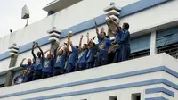 Konvoi kemenangan Persib Bandung (twitter)
