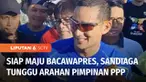 Sandiaga Uno menegaskan kesiapannya masuk bursa bakal calon wakil presiden di Pilpres 2024. Meski demikian, Sandiaga menyerahkan keputusan soal bakal capres mana yang akan didampinginya kepada pimpinan Partai Persatuan Pembangunan, PPP.