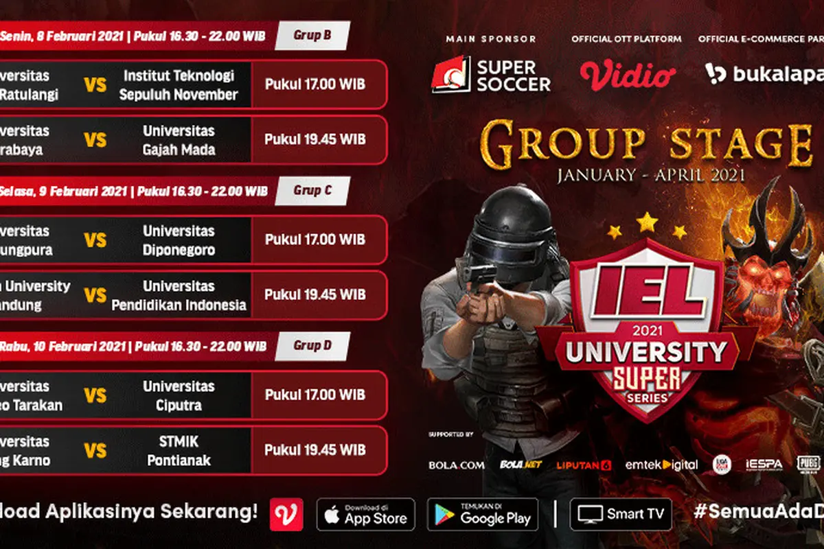 Jadwal IEL University Super Series 2021