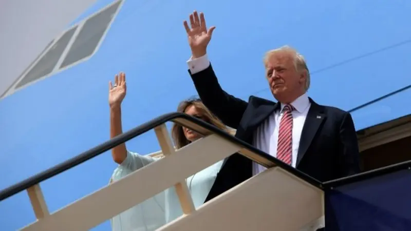 Donald Trump dan Melania Trump di israel. (AFP)