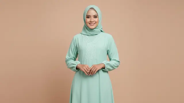 Outfit Sungkeman Nuansa Pastel yang Tetap Sopan dan Elegan. AI