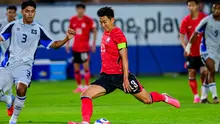 Aksi Son Heung-min dalam laga Korea Selatan vs El Salvador, Kamis (4/6/2026). (AP Photo/Tyler Tate)