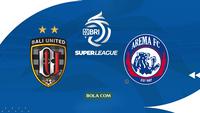 Bali United vs Arema FC, BRI Super League. (Bola.com/Wiwig Prayugi)