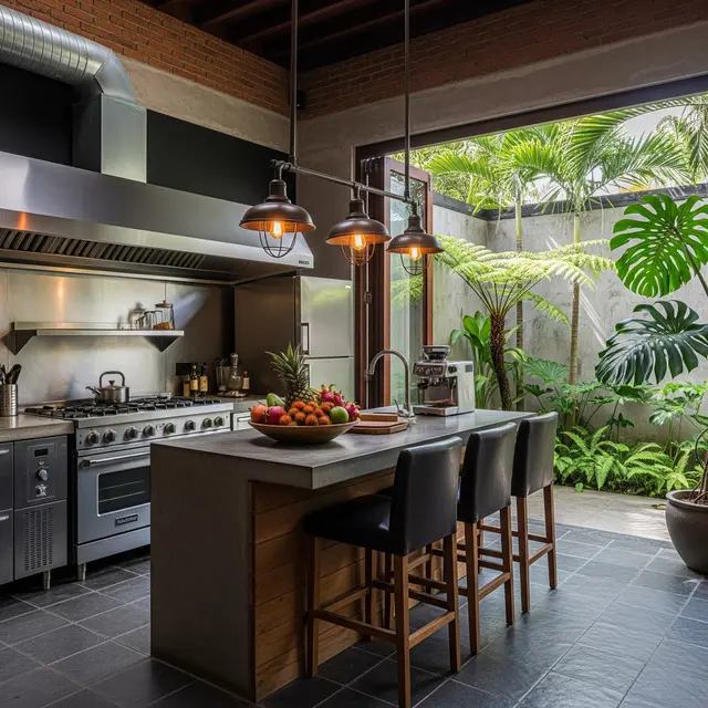 9 Desain Dapur Semi Terbuka dengan Ventilasi Alami, Estetis dan Fungsional